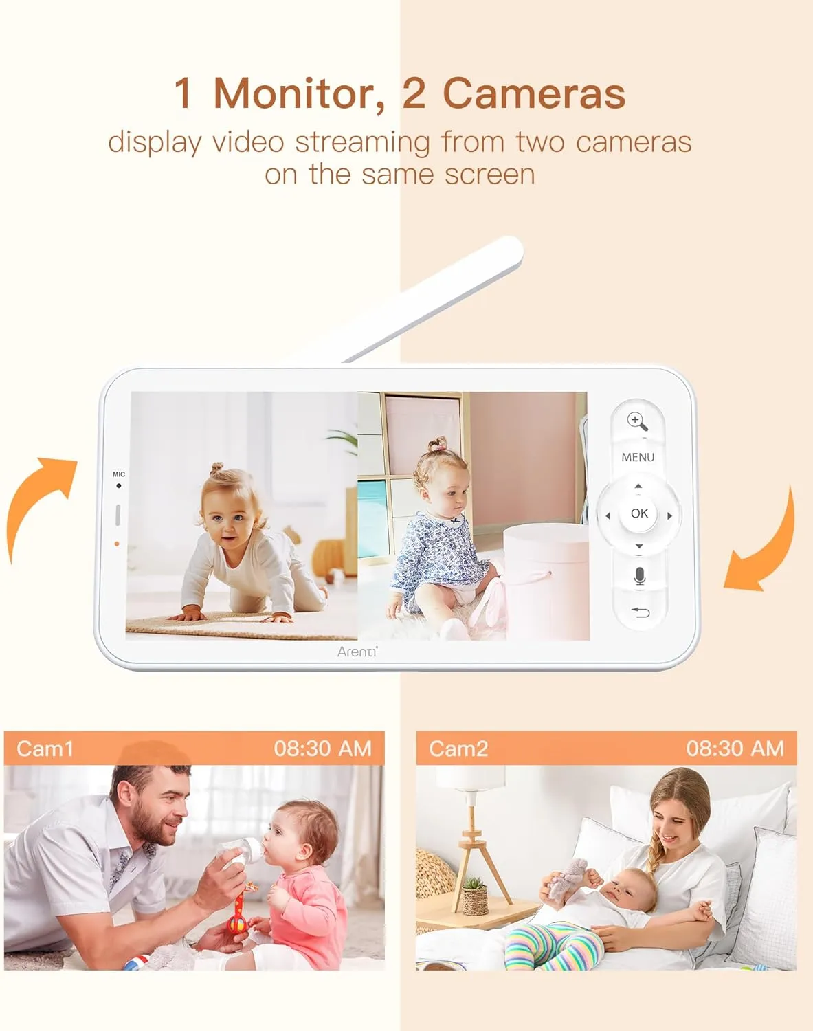 🍼 Smart Baby Monitor with 2 Cameras 🍼