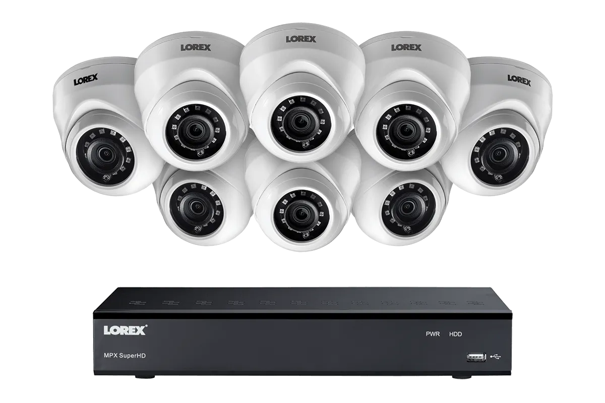 1080p HD 8-Channel Security Camera System with Eight 1080p Dome Cameras