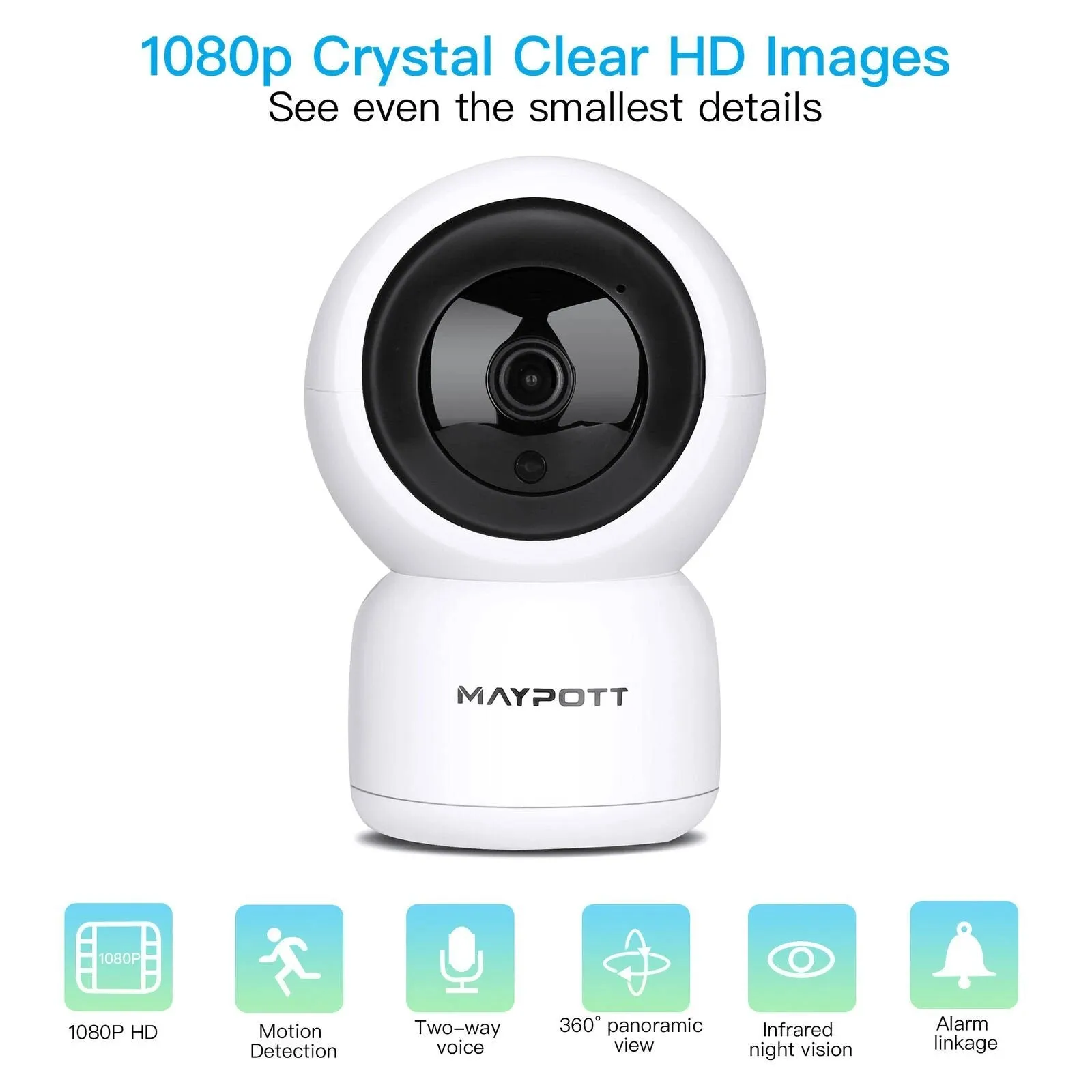 1080P HD Wireless Smart Spy Camera WiFi Security IR Night Vision Baby Monitor
