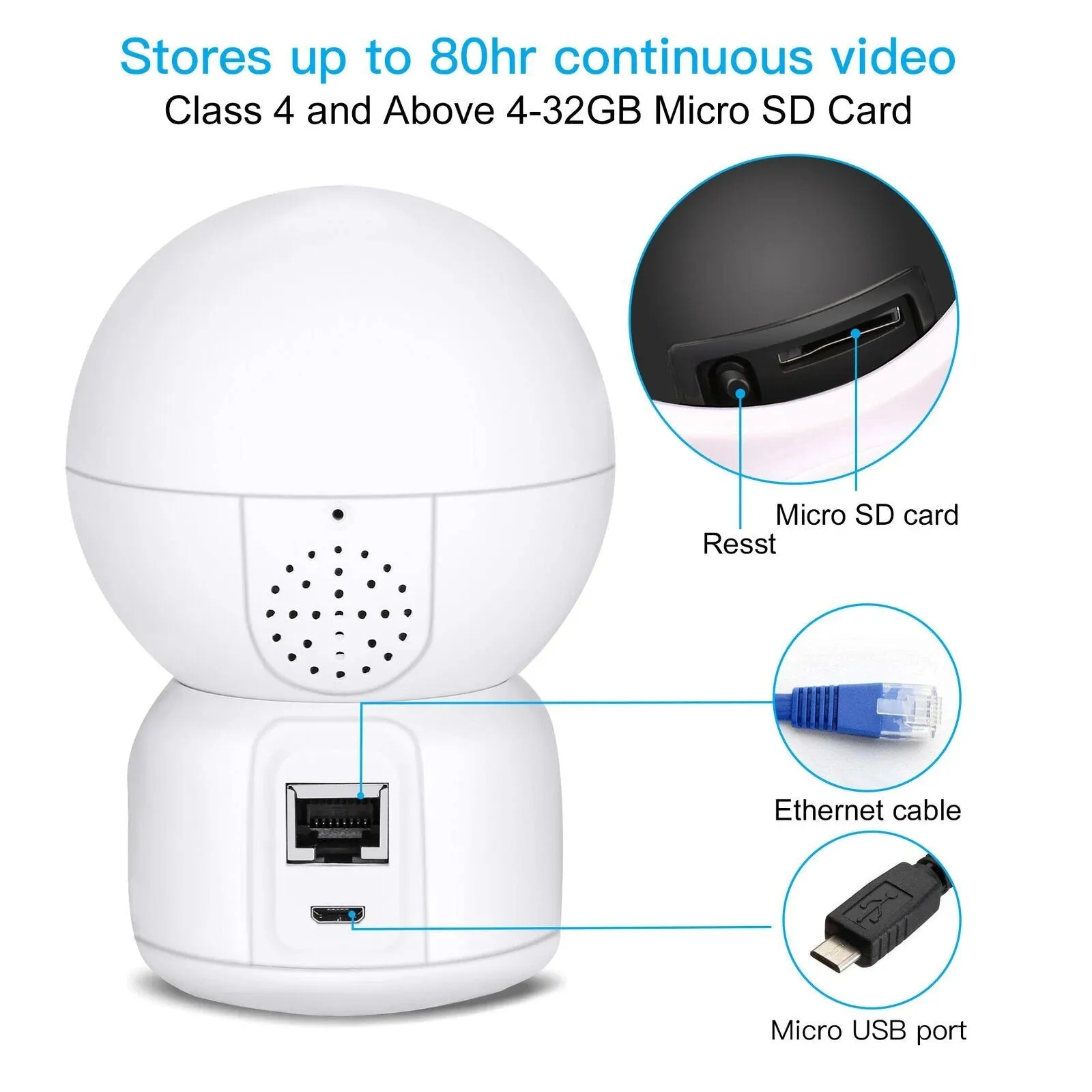 1080P HD Wireless Smart Spy Camera WiFi Security IR Night Vision Baby Monitor