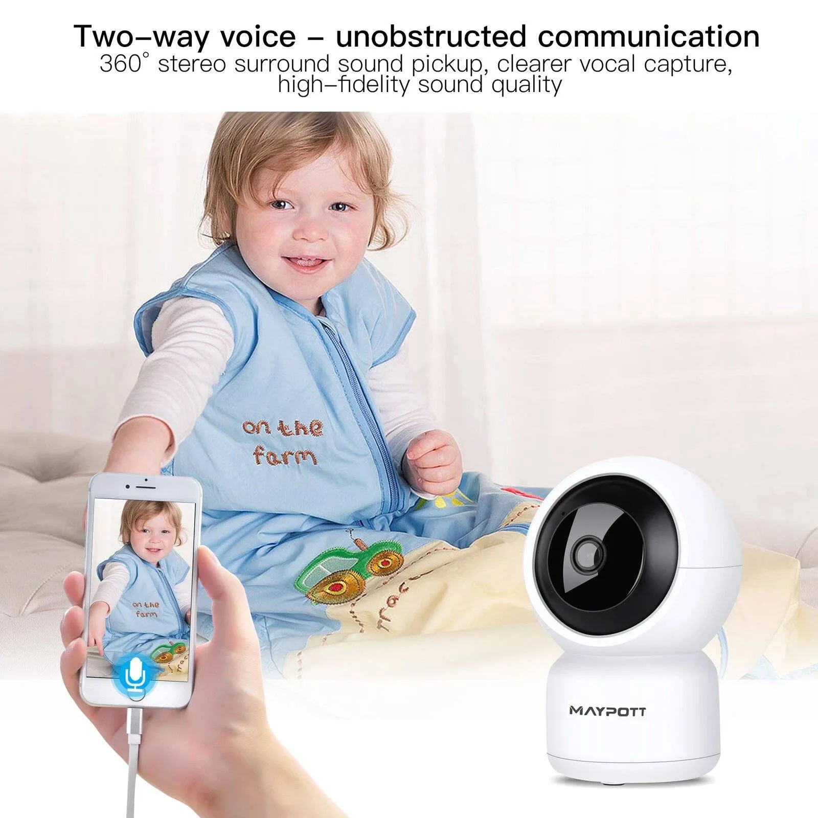 1080P HD Wireless Smart Spy Camera WiFi Security IR Night Vision Baby Monitor