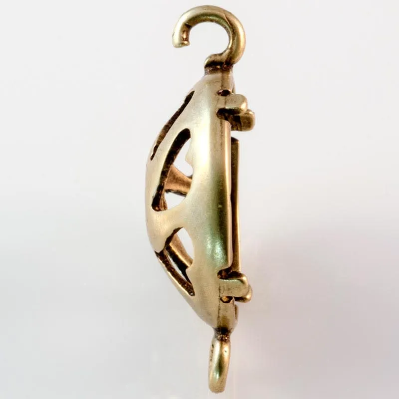 2-Loop Bezel Setting for 12mm 1122 Rivoli Stone - Antiqued Brass Plated (1 Piece)