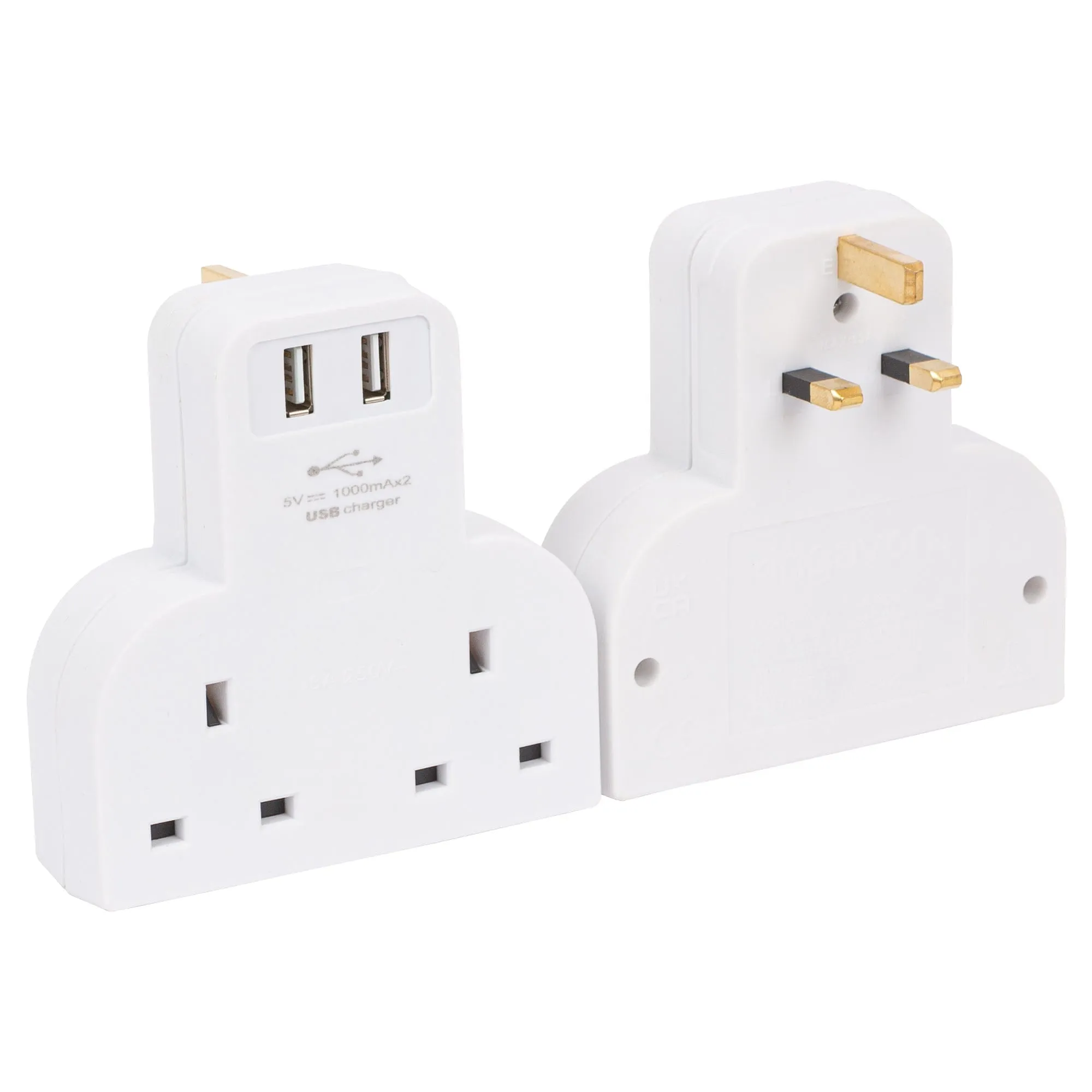 2-Way Power Strip with 2 USB Ports - By Kingavon