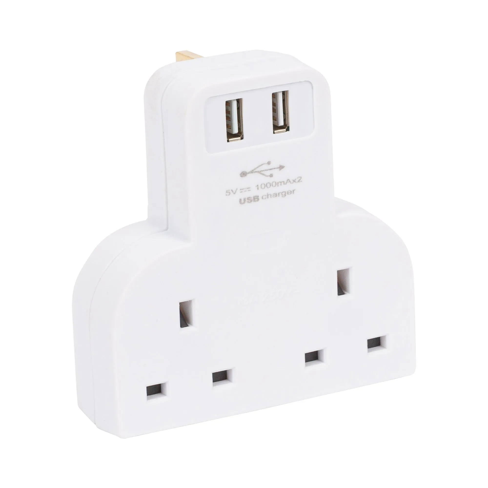2-Way Power Strip with 2 USB Ports - By Kingavon