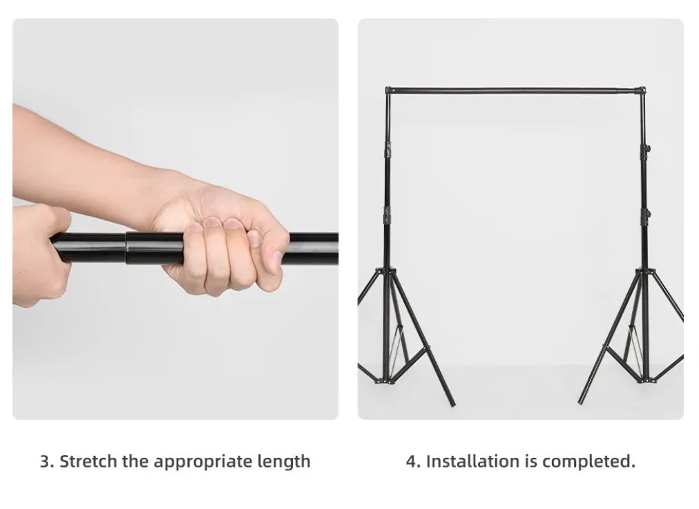 2 X 2M Lightweight Adjustable Backdrop Support Stand Photography Kit