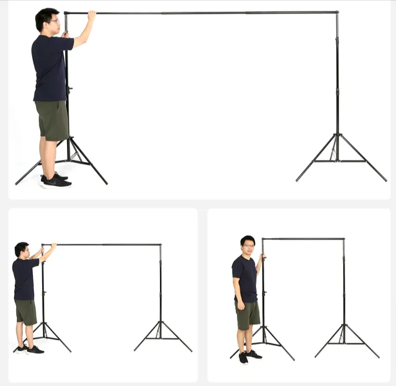2 X 2M Lightweight Adjustable Backdrop Support Stand Photography Kit