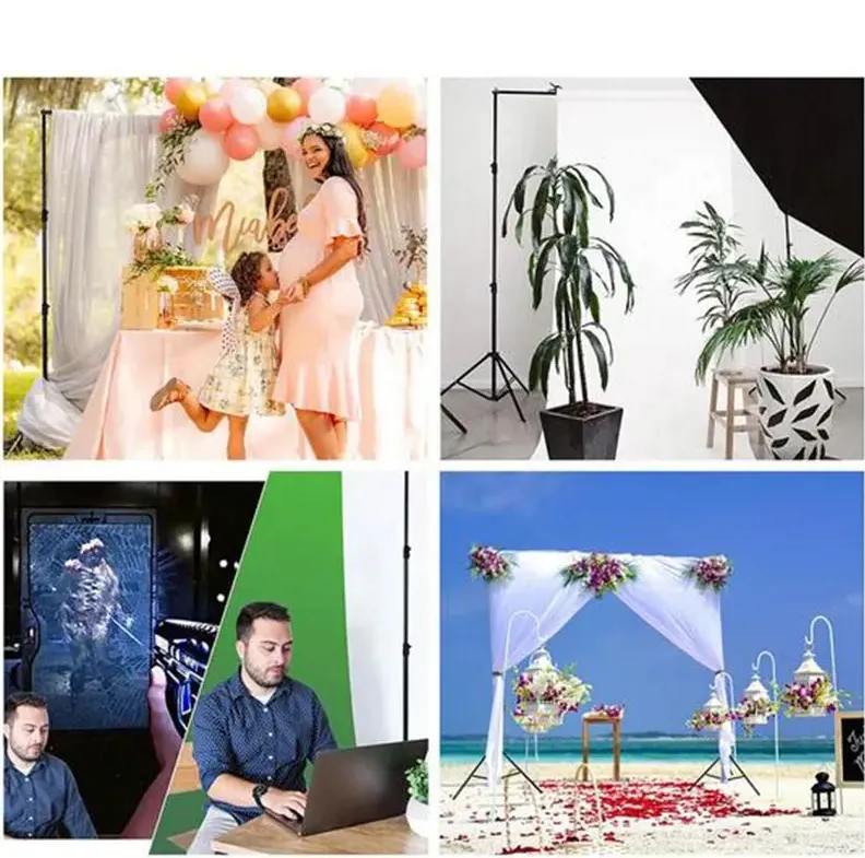 2 X 2M Lightweight Adjustable Backdrop Support Stand Photography Kit