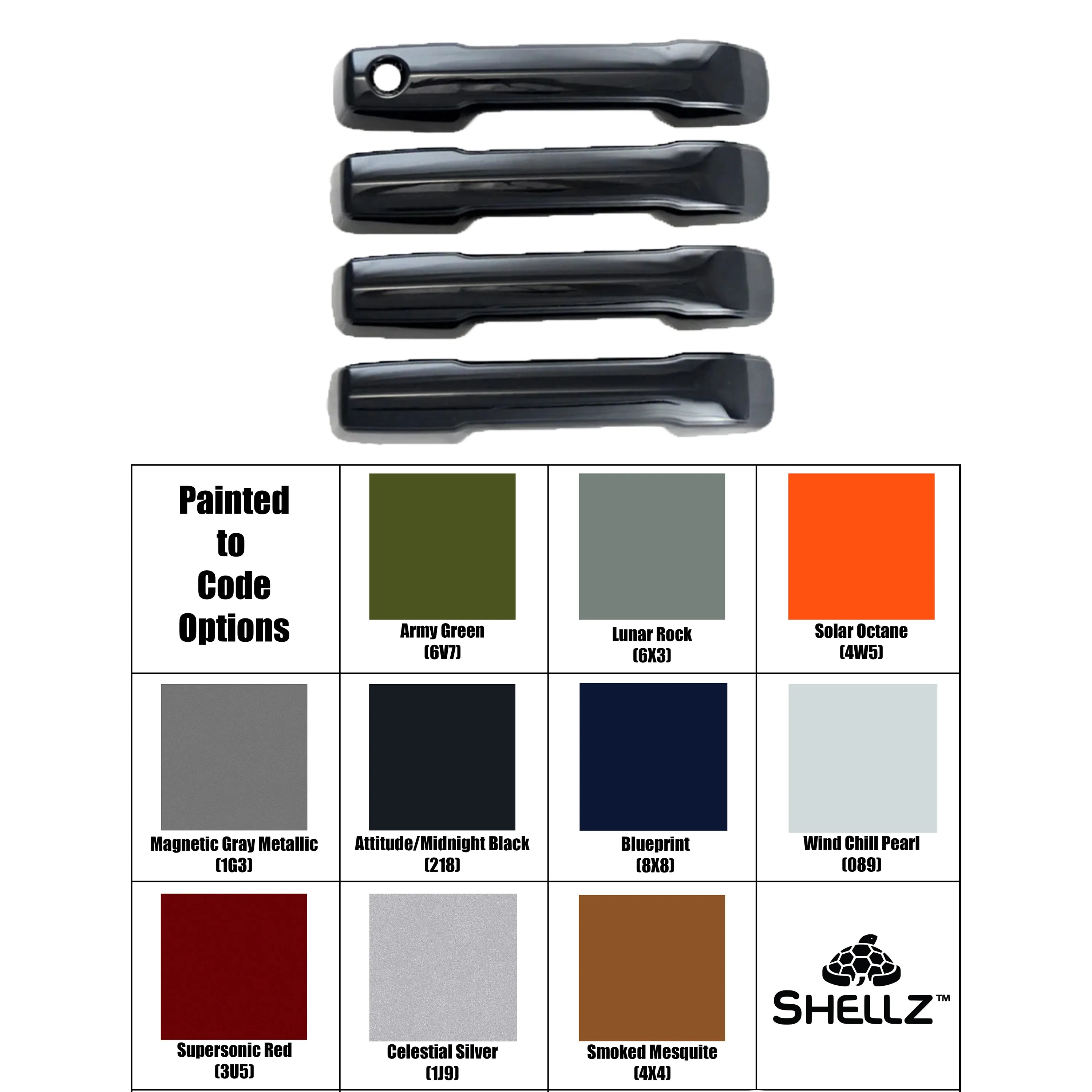 2022-2024 Toyota Tundra Exterior Door Handle Overlays - Chrome Delete Kit