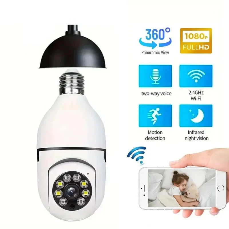 2.4G E27 Bulb Wifi Surveillance Camera