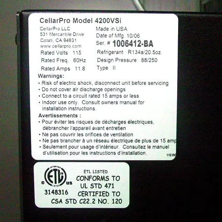 3200VSx-ECX Cooling Unit by CellarPro Cooling Systems