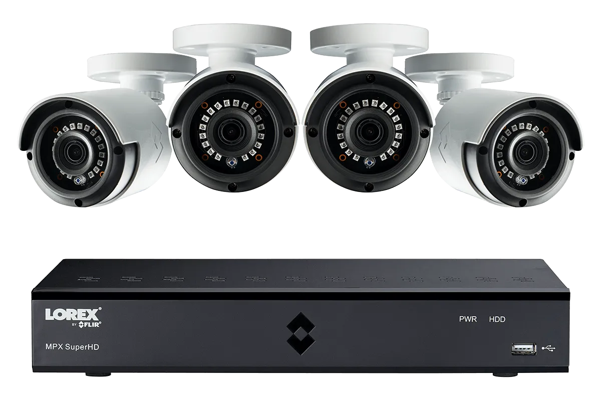 4MP Super HD 8 Channel Security System with 4 Super HD 4mp Cameras