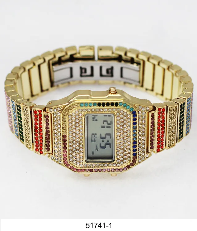 5174 - Iced Retro LCD Watch