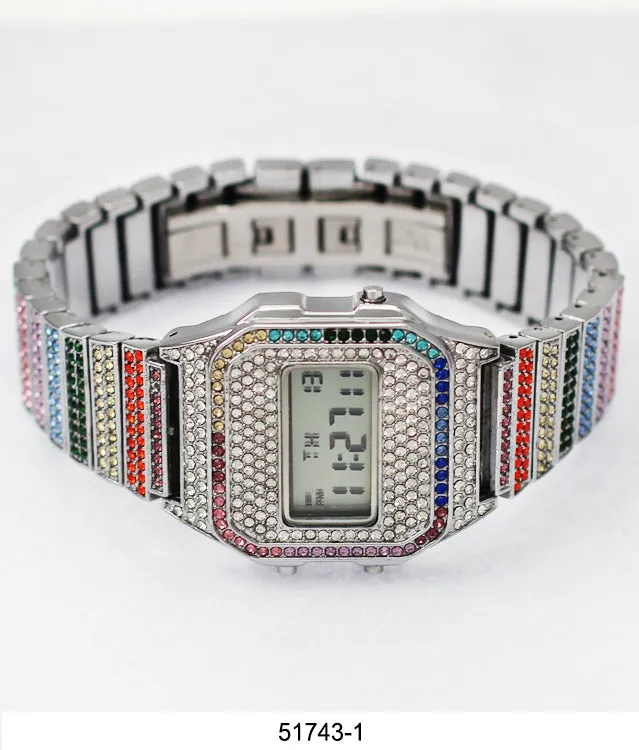 5174 - Iced Retro LCD Watch