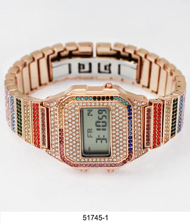 5174 - Iced Retro LCD Watch