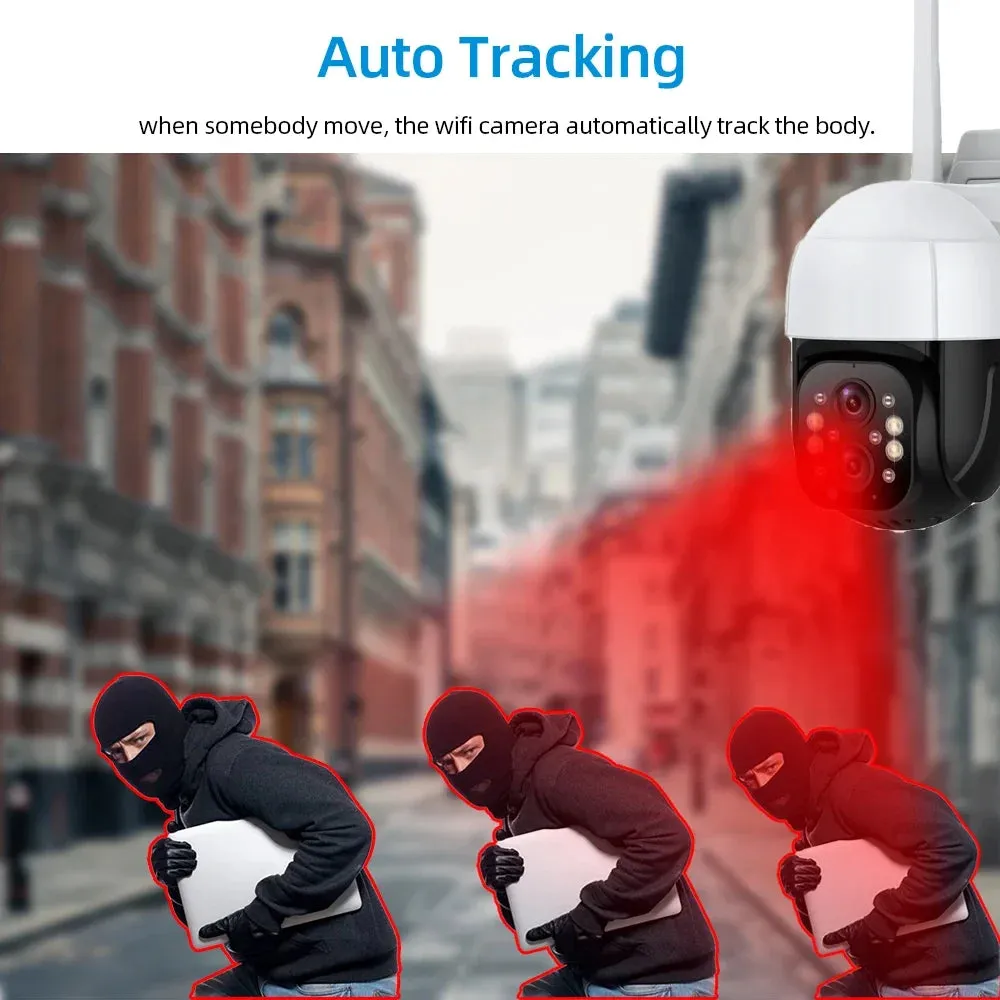 8MP Tuya Smart Dual Lens Wifi IP Camera Auto Tracking Wireless Security Cam Outdoor Street PTZ CCTV Surveillance Camera 5X Zoom