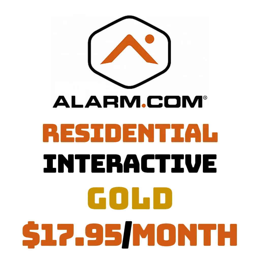 Alarm.com Residential Interactive Gold $17.95/month NO CONTRACT