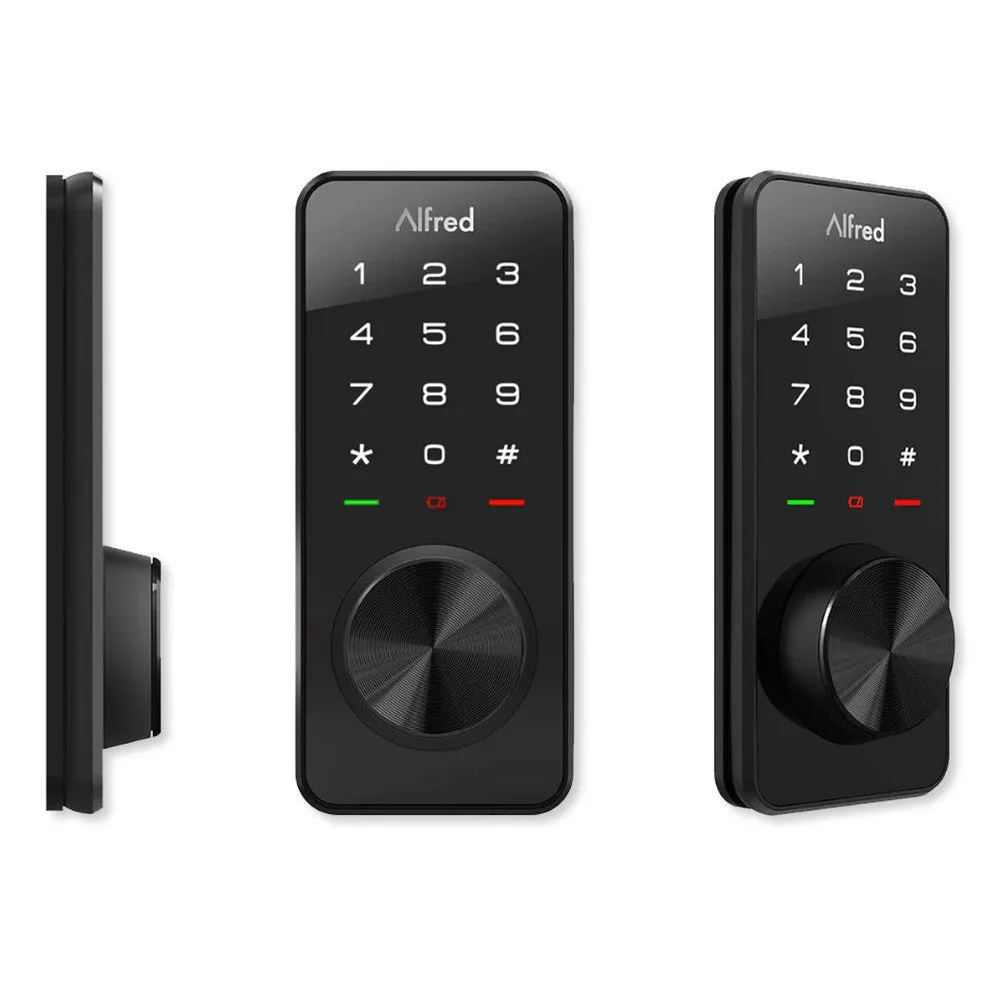 Alfred DB1 Smart Lock Touchscreen Deadbolt, Bluetooth, with Key Override & Z-Wave Plus