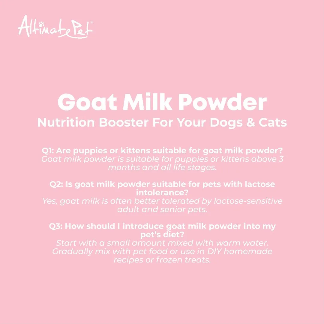 Altimate Pet Goat Milk Powder For Puppies - Over 40 Servings (200g)