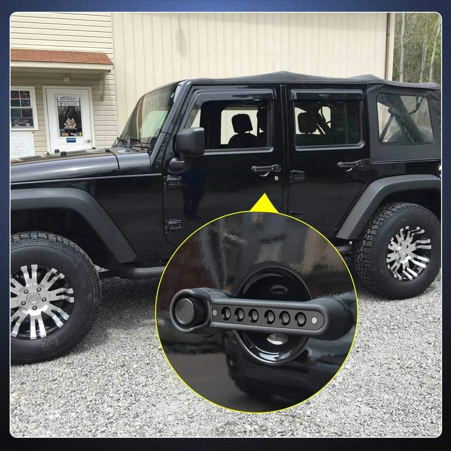 Aluminum Door Grab Handle Inserts For 2007-2017 Jeep Wrangler JK JKU