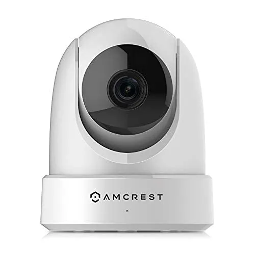 Amcrest 4MP UltraHD Indoor WiFi Camera, Security IP Camera with Pan/Tilt, Two-Way Audio, Night Vision, Remote Viewing, Dual-Band 5ghz/2.4ghz, 4-Megapixel @~20FPS, Wide 120° FOV, IP4M-1051W (White)