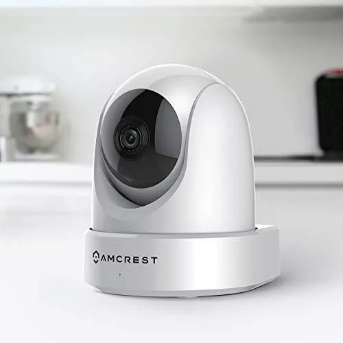 Amcrest 4MP UltraHD Indoor WiFi Camera, Security IP Camera with Pan/Tilt, Two-Way Audio, Night Vision, Remote Viewing, Dual-Band 5ghz/2.4ghz, 4-Megapixel @~20FPS, Wide 120° FOV, IP4M-1051W (White)