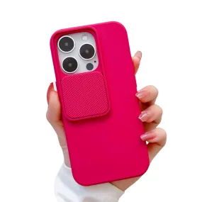 Anymob iPhone Magenta Window Phone Case Slide Lens Protection Shockproof Cover