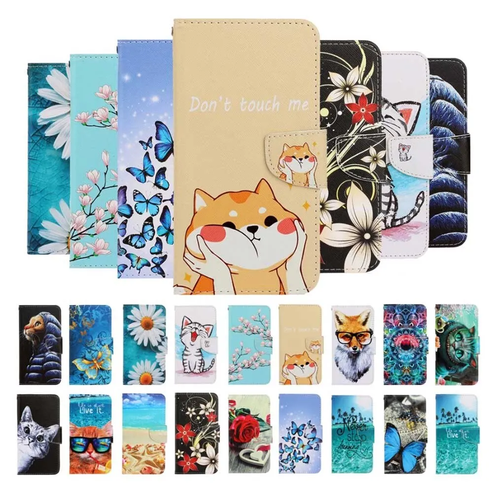 Anymob iPhone Ocean Star Flip Phone Cases Magnetic Leather Wallet Back Cover