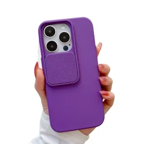 Anymob iPhone Violet Window Phone Case Slide Lens Protection Shockproof Cover