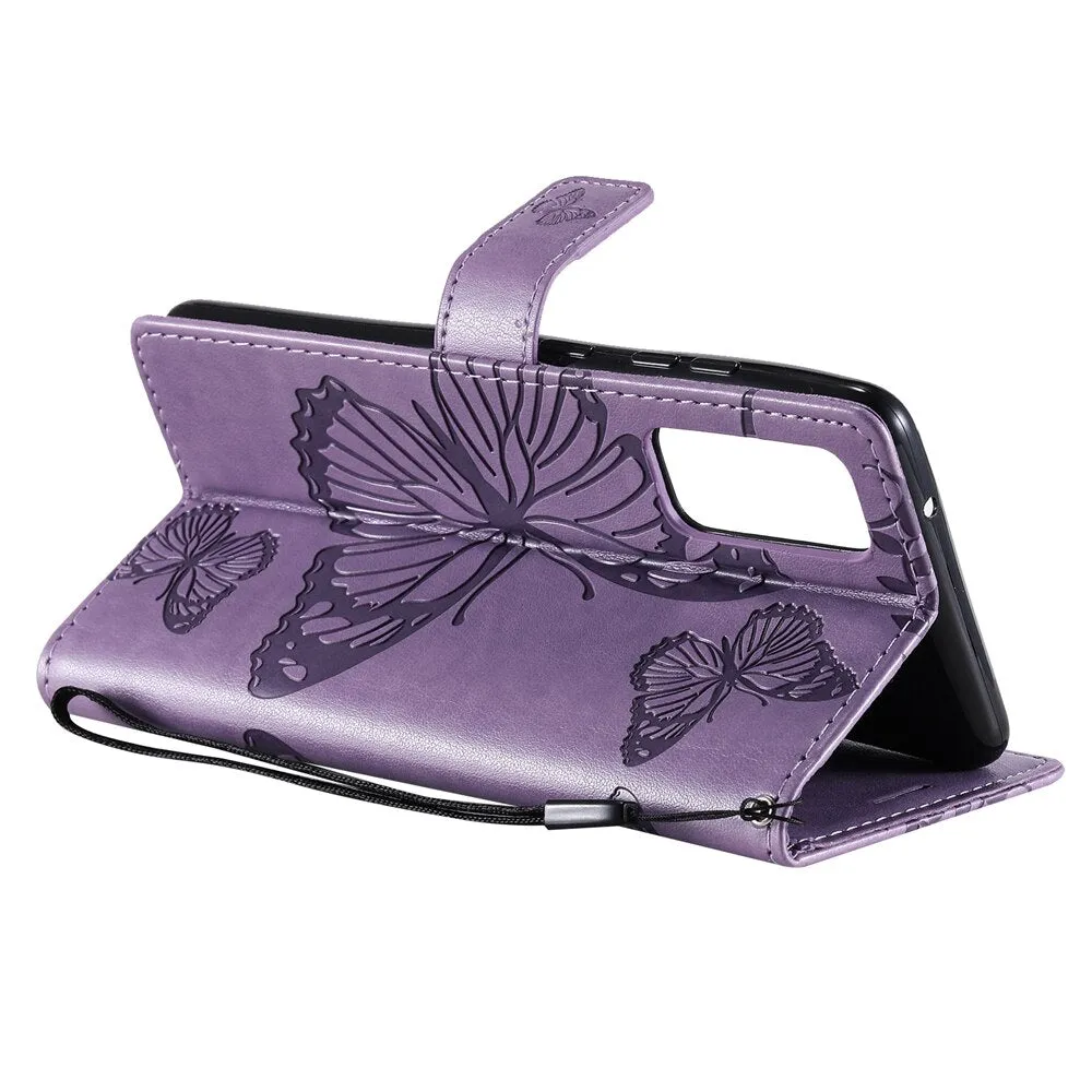 Anymob Samsung Black Flip Leather Case Wallet Cover Stand Cover