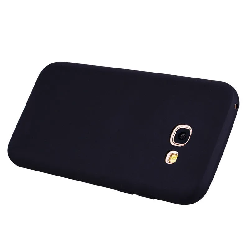 Anymob Samsung Black Soft Silicon Case Candy Color Phone Case