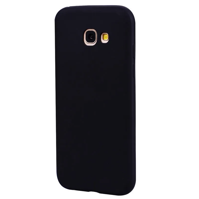 Anymob Samsung Black Soft Silicon Case Candy Color Phone Case