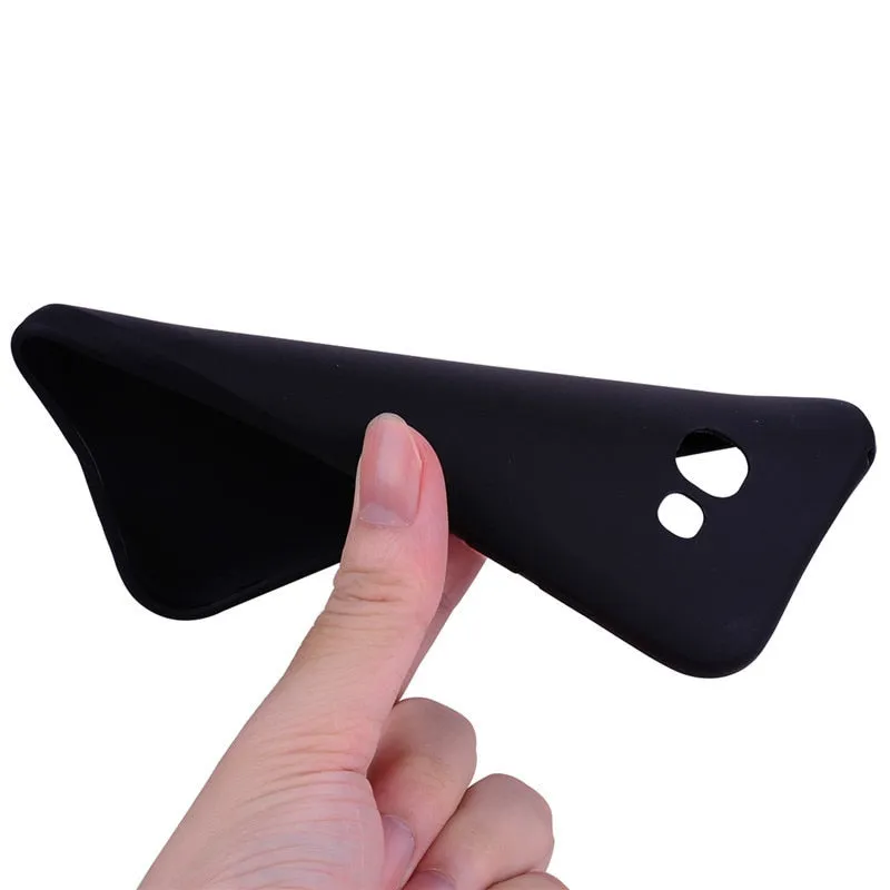 Anymob Samsung Black Soft Silicon Case Candy Color Phone Case