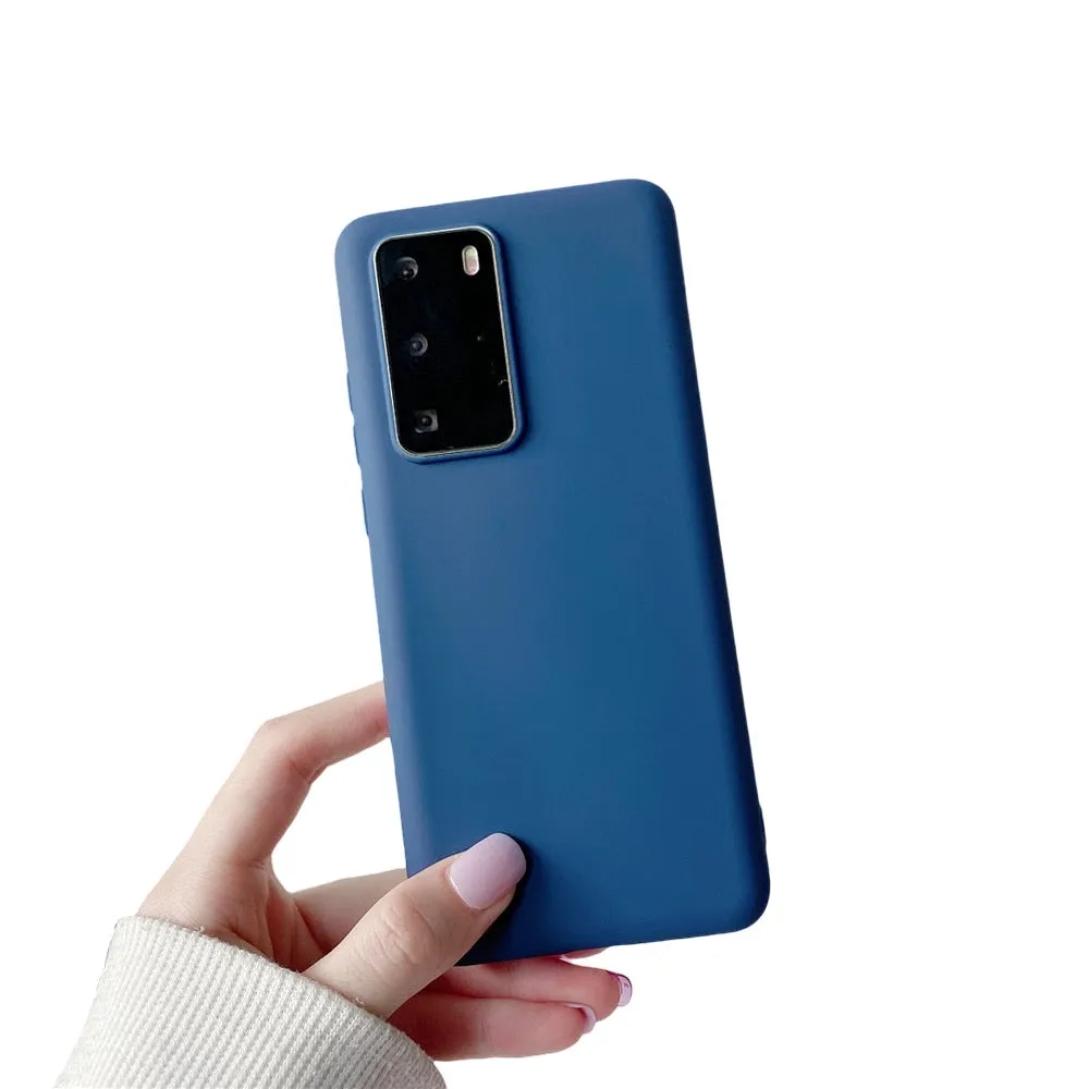 Anymob Samsung Blue Candy Color Phone Case Silicone Back Cover