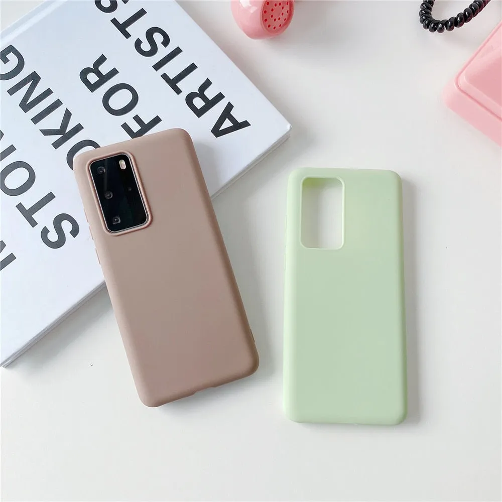 Anymob Samsung Blue Candy Color Phone Case Silicone Back Cover