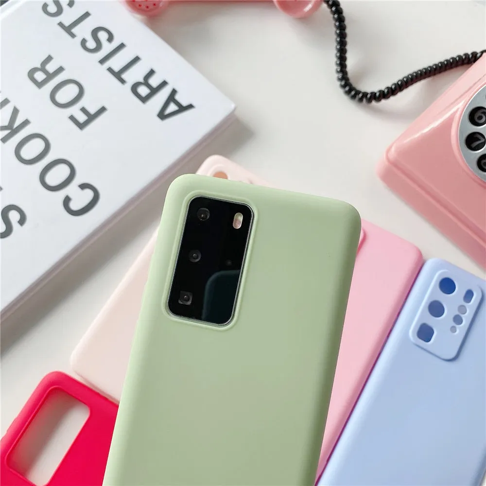 Anymob Samsung Blue Candy Color Phone Case Silicone Back Cover