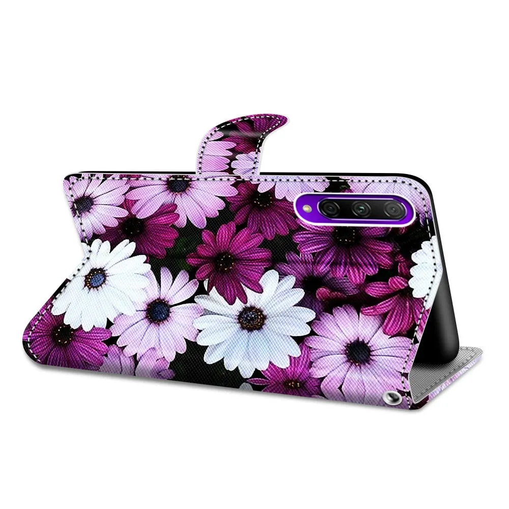 Anymob Samsung Case Yellow and Black Luxury Painted Flip Cute Playful Cat Wallet Phone Cover