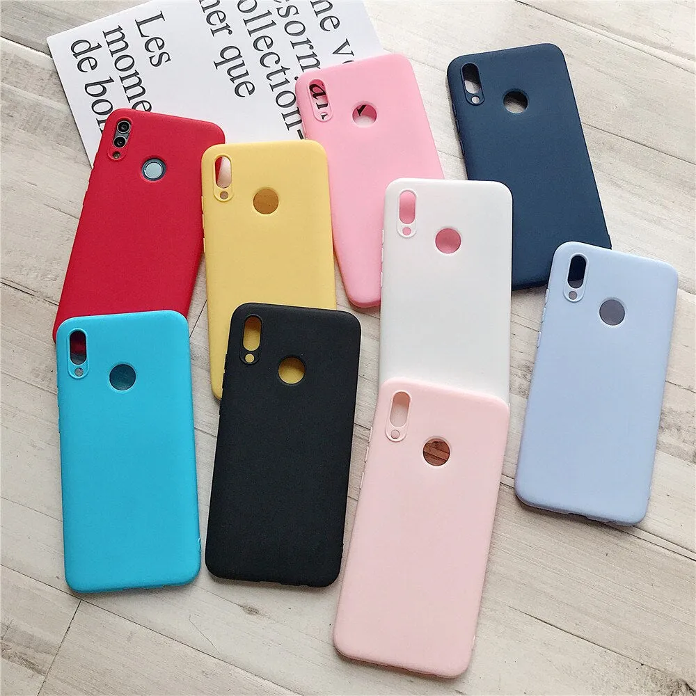 Anymob Samsung Case Yellow Plain Candy Color Mobile Silicone Protective Cover