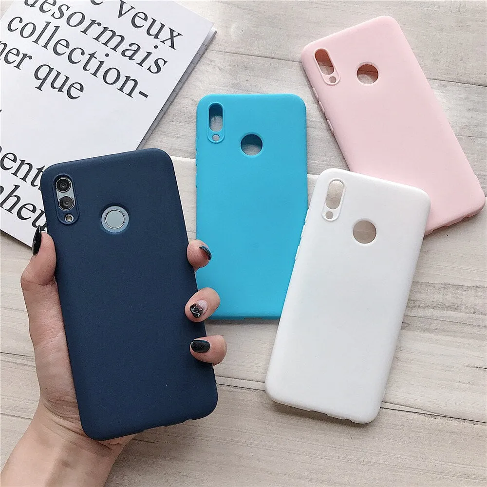 Anymob Samsung Case Yellow Plain Candy Color Mobile Silicone Protective Cover
