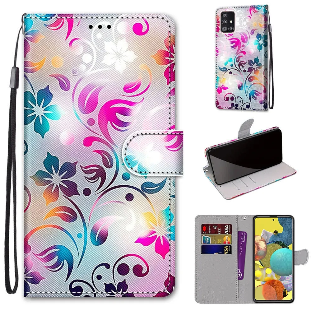 Anymob Samsung Lemons Fashion Painted Flip Phone Case Leather Wallet Cover