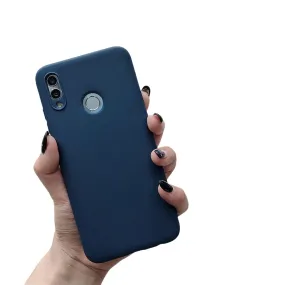 Anymob Samsung Navy Blue Plain Candy Color Mobile Silicone Protective Case