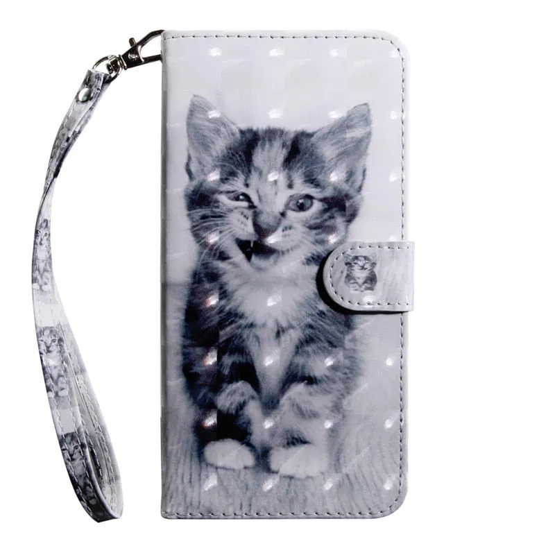 Anymob Samsung Puppy Husky Leather Sparkling Case Wallet Flip Magnetic Cover