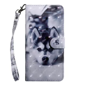 Anymob Samsung Puppy Husky Leather Sparkling Case Wallet Flip Magnetic Cover