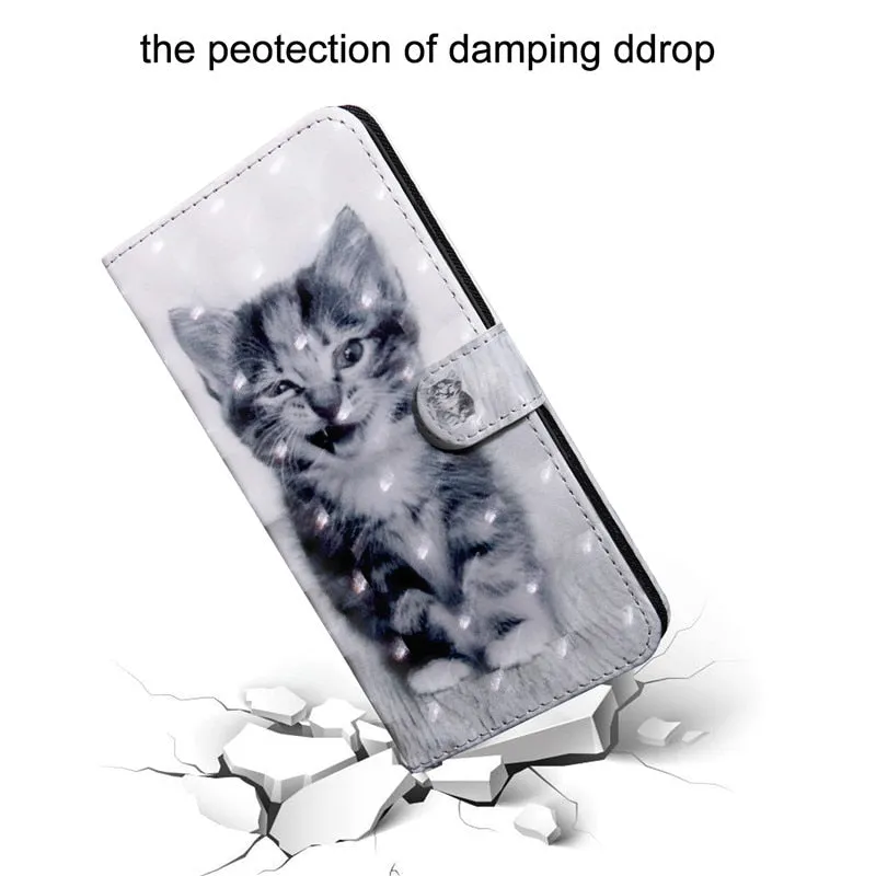Anymob Samsung Puppy Husky Leather Sparkling Case Wallet Flip Magnetic Cover