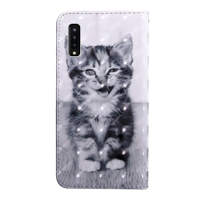 Anymob Samsung Puppy Husky Leather Sparkling Case Wallet Flip Magnetic Cover