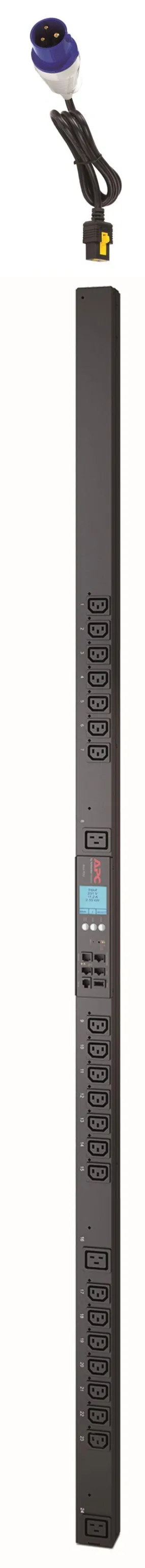 APC Rack PDU 2G | Metered | ZeroU | 16A | 230V | (21) C13 & (3) C19 (AP8659EU3)