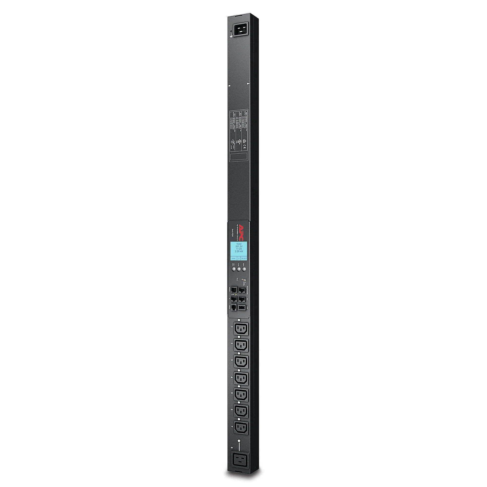 APC Rack PDU 2G | Switched | ZeroU | 16A | 230V | (7) C13 & (1) C19 | IEC309 Cord (AP8958EU3)