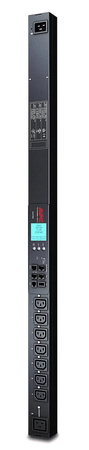 APC Rack PDU 2G | Switched | ZeroU | 20A|208V | 16A|230V | (7) C13 & (1) C19 (AP8958)