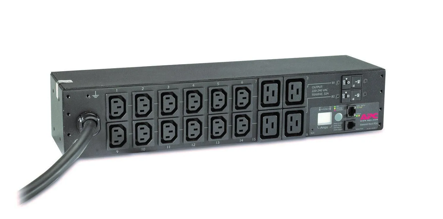 APC Rack PDU | Metered | 2U | 32A | 230V | (12) C13 & (4) C19 (AP7822B)