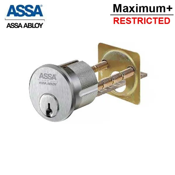 ASSA - Maximum  Restricted - Rim Cylinder - 1-1/8" - 626 - Satin Chrome