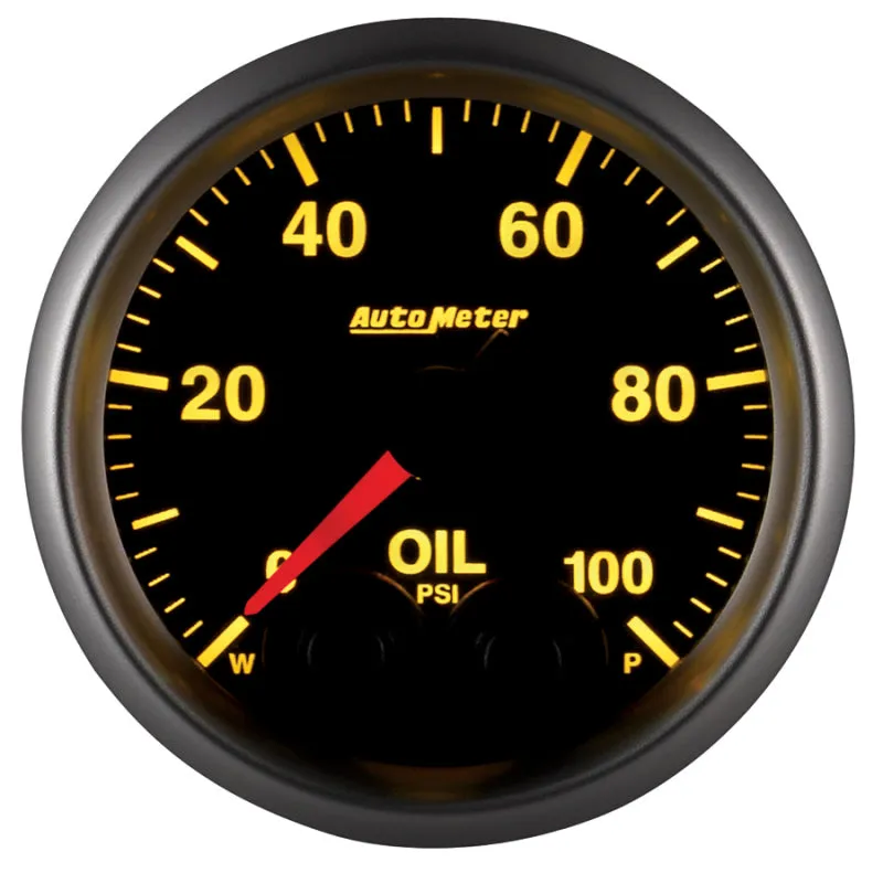 Auto Meter Elite Series Oil Pressure Gauge - 2-1/16"
